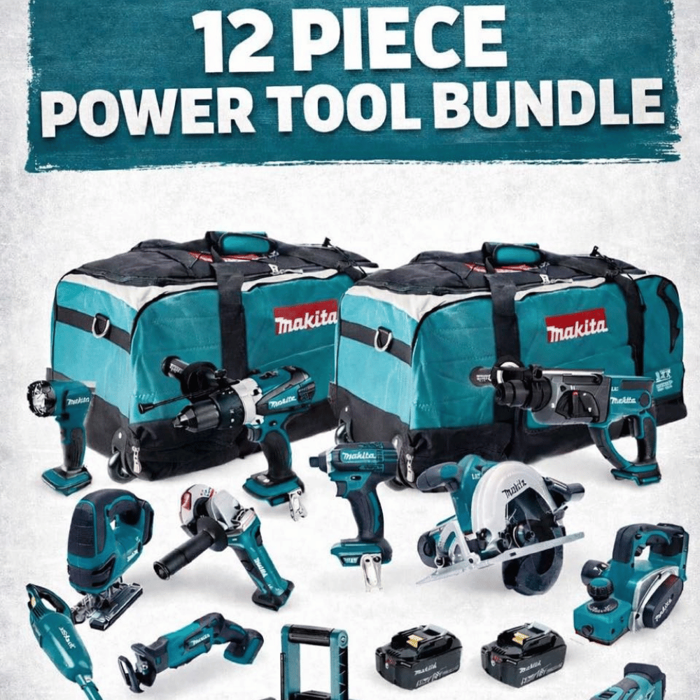 12 Piece Power Tool Bundle